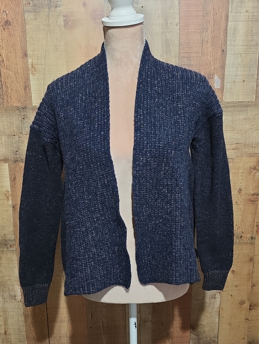 GAP Lambs Wool Open-Front Navy Blue Women’s Cardigan